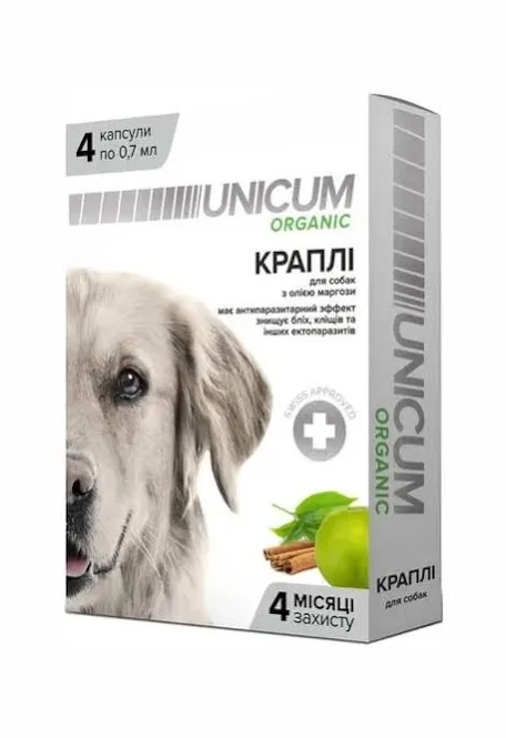 Краплі UNICUM organic для собак 1-10 кг (0,7 мл)
