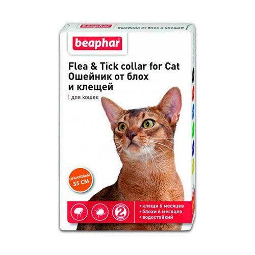 Beaphar нашийник для котів проти бліх та кліщів, помаранчевий (35 см)