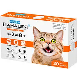 Суперіум Панацея таблетка для котів 2-8 кг