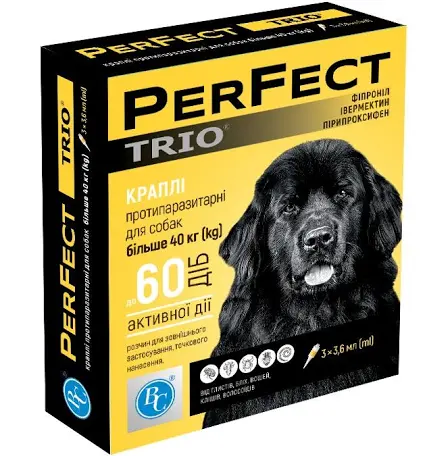 Краплі PerFect TRIO для собак більше 40 кг (3,6 мл)