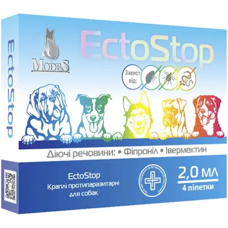 Краплі EctoStop Modes для собак 10-30 кг (2 мл)