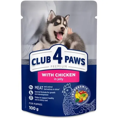 Вологий корм для цуценят Club 4 Paws Puppies, курка