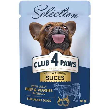 Вологий корм для собак Club 4 Paws Selection, яловичина та овочі