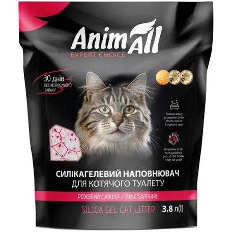 Наповнювач для котів AnimAll силікагель Pink Petal