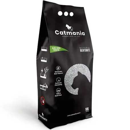 Наповнювач бентонітовий CATMANIA, алое вера з зеленими гранулами