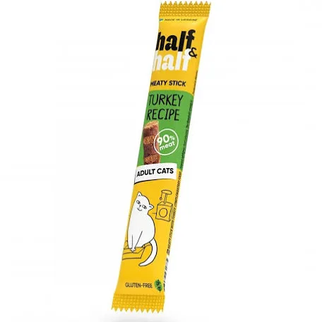 Ласощі Half and Half палички для котів, індичка