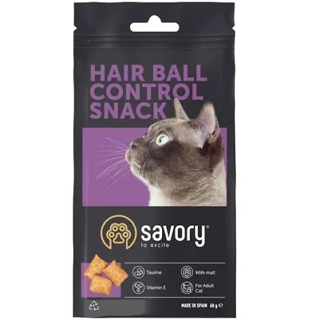 Ласощі SAVORY Hairball Snack для виведення шерсті