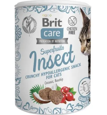 Ласощі Brit Care Снек Суперфрутс Інсект для котів, комахи