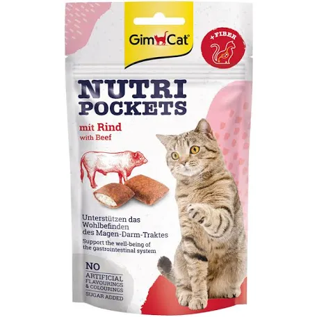 Ласощі GimCat Нутрі Покетс, яловичина з мальтом