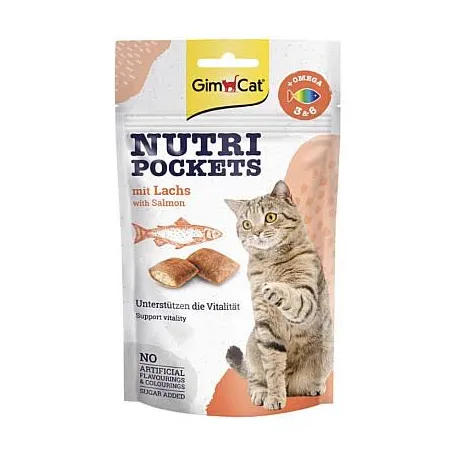 Ласощі GimCat Нутрі Покетс, лосось з омега 3 і 6