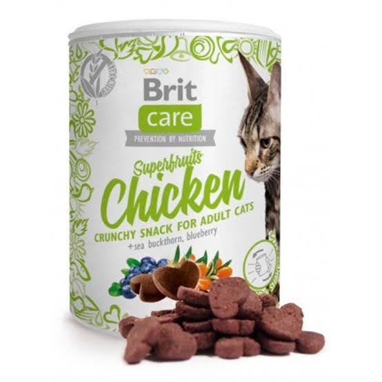 Ласощі Brit Care Кет Снек Суперфрутс для котів, курка