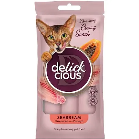 Ласощі Delickcious кремові для котів, дорада та папая