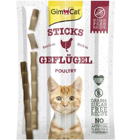 Ласощі GimCat палички Стікс, м'ясо птиці