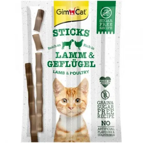 Ласощі GimCat палички Стікс, ягня та птиця