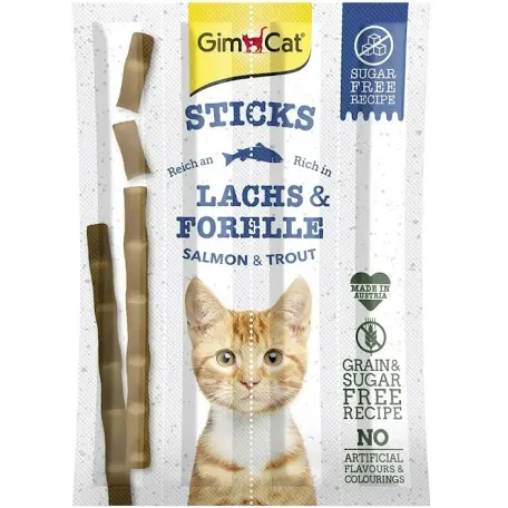 Ласощі GimCat палички, лосось та форель