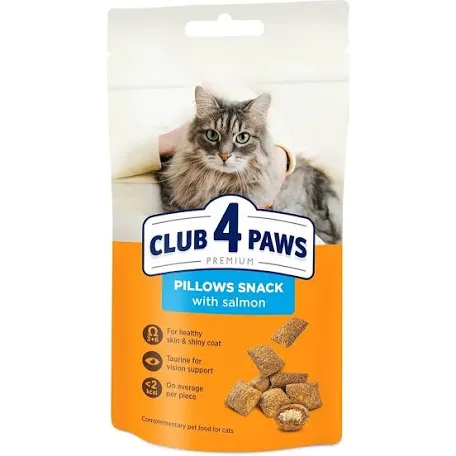 Ласощі Club 4 Paws Pillows Snack для котів, лосось