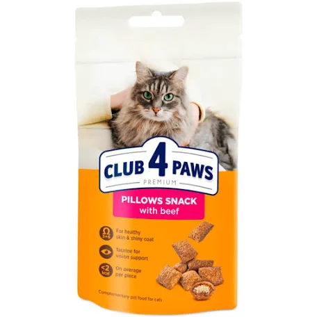 Ласощі Club 4 Paws Pillows Snack для котів, яловичина