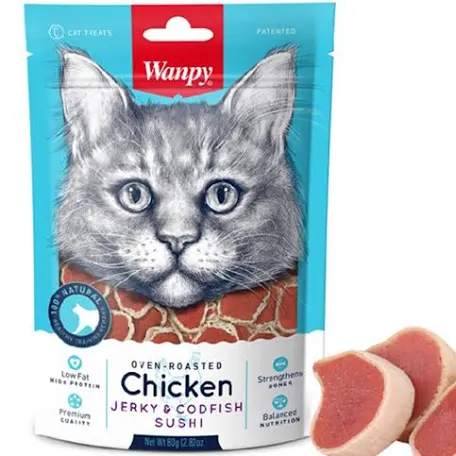 Суші Wanpy для котів, курка з тріскою