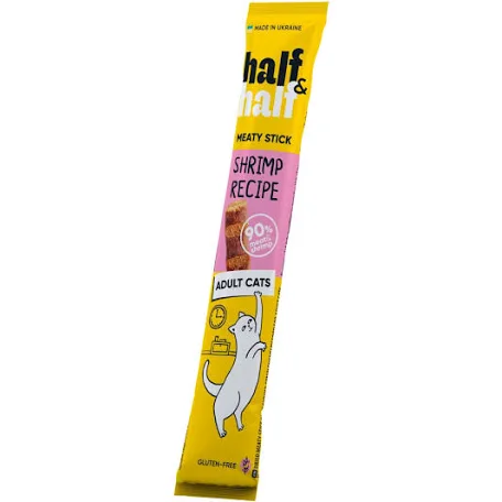 Ласощі Half and Half м'ясна паличка для котів, креветка