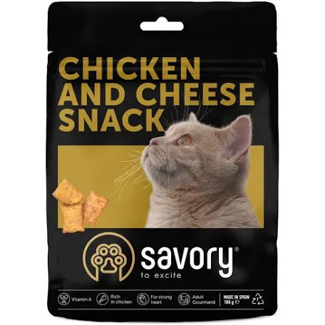 Ласощі Savory Cats Snacks Pillows, курка та сир