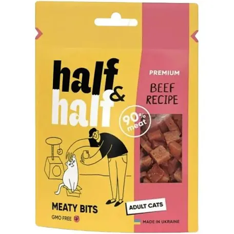 Ласощі Half and Half для котів, яловичина