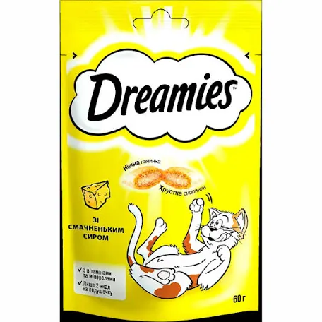 Ласощі Dreamies для котів, сир