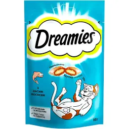 Ласощі Dreamies для котів, лосось