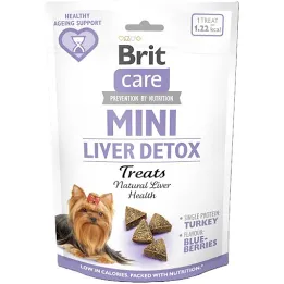 Ласощі Brit Mini Treats Liver Detox, індичка та чорниця