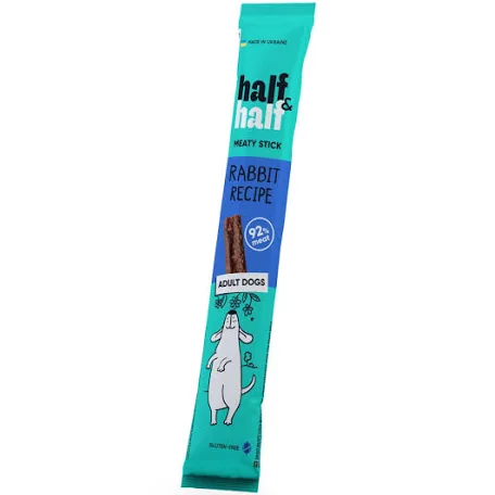 Ласощі Half and Half м'ясна паличка для собак, з кроликом