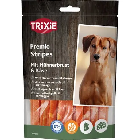 Ласощі Trixie Chicken Cheese Stripes, сир та курка