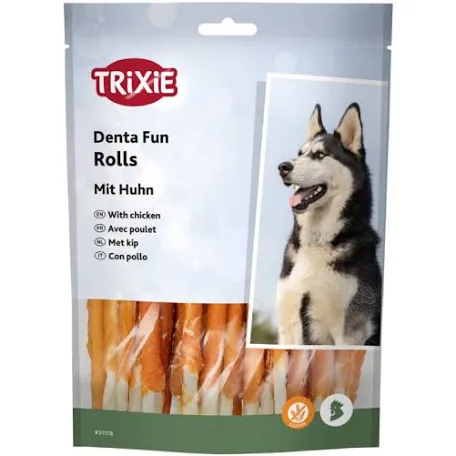 Ласощі Trixie Denta Fun з куркою, натуральна шкіра