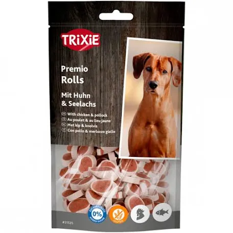 Ласощі Trixie Chicken and Pollock Rolls, курка та минтай