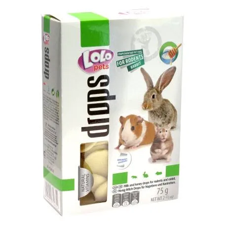 Дропси Lolo Pets для гризунів, медово-молочні