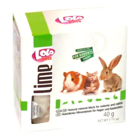 Ласощі LoloPets мінеральний камінь для гризунів з овочами