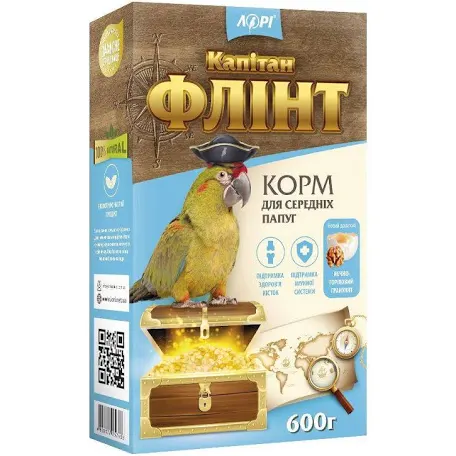 Корм Флінт для середніх папуг, блакитний