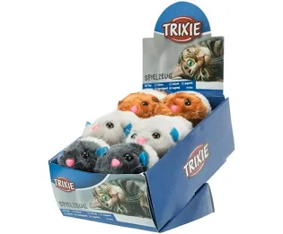 Іграшка Trixie для котів Миша хутряна вібруюча 7-10см