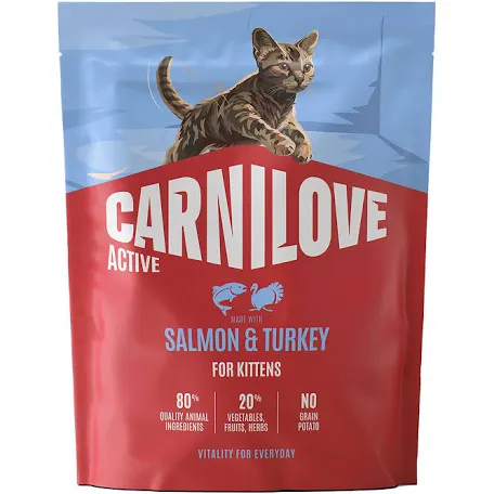 Корм сухий Carnilove Active Salmon & Turkey Kitten для кошенят, лосось та індичка 400г