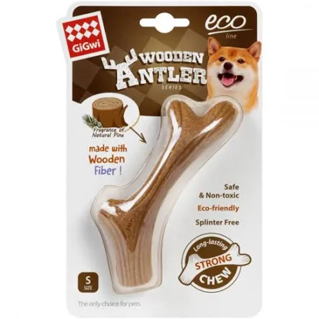 Іграшка GiGwi Ріг жувальний Wooden Antler для собак S