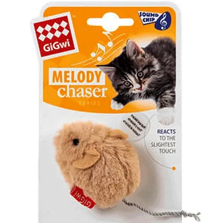 Іграшка GiGwi Мишка з звук. чіпом 9см