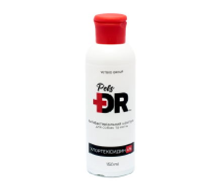 Dr. Pets Шампунь Антибактеріальний з хлоргексидином для собак і котів, 150 мл