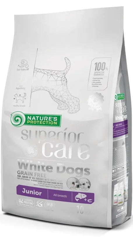 Сухий корм для цуценят дрібних порід Nature Protection White Dogs Junior з лососем