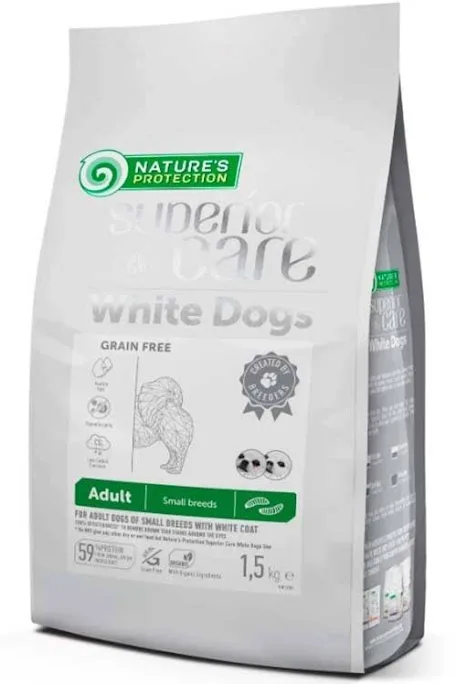 Сухий беззерновий корм для собак дрібних порід Nature Protection White Dogs з комахами