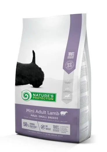 Сухий корм для собак дрібних порід Nature Protection Mini Adult з ягням