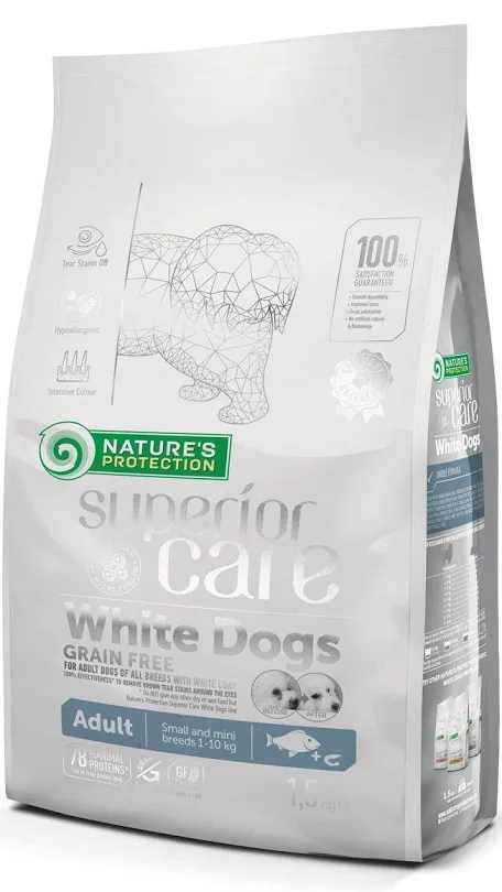 Сухий корм для собак дрібних порід Nature Protection White Dogs з білою рибою