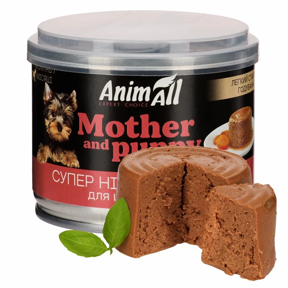 AnimAll вологий корм для собак та цуценят легкий старт годування, 195 г