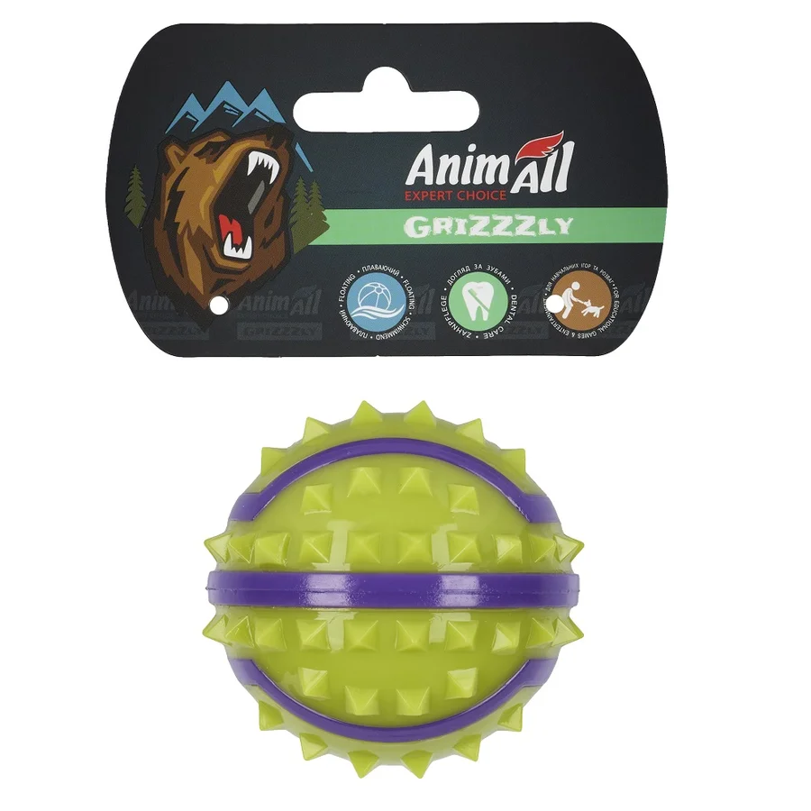 AnimAll Grizzzly Іграшка м'яч із шипами S, (d-7,0 см)