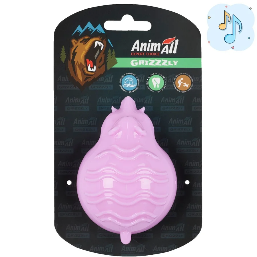 AnimAll Grizzzly Іграшка Кабан, фіолетовий, (10х7х7, 2 см)