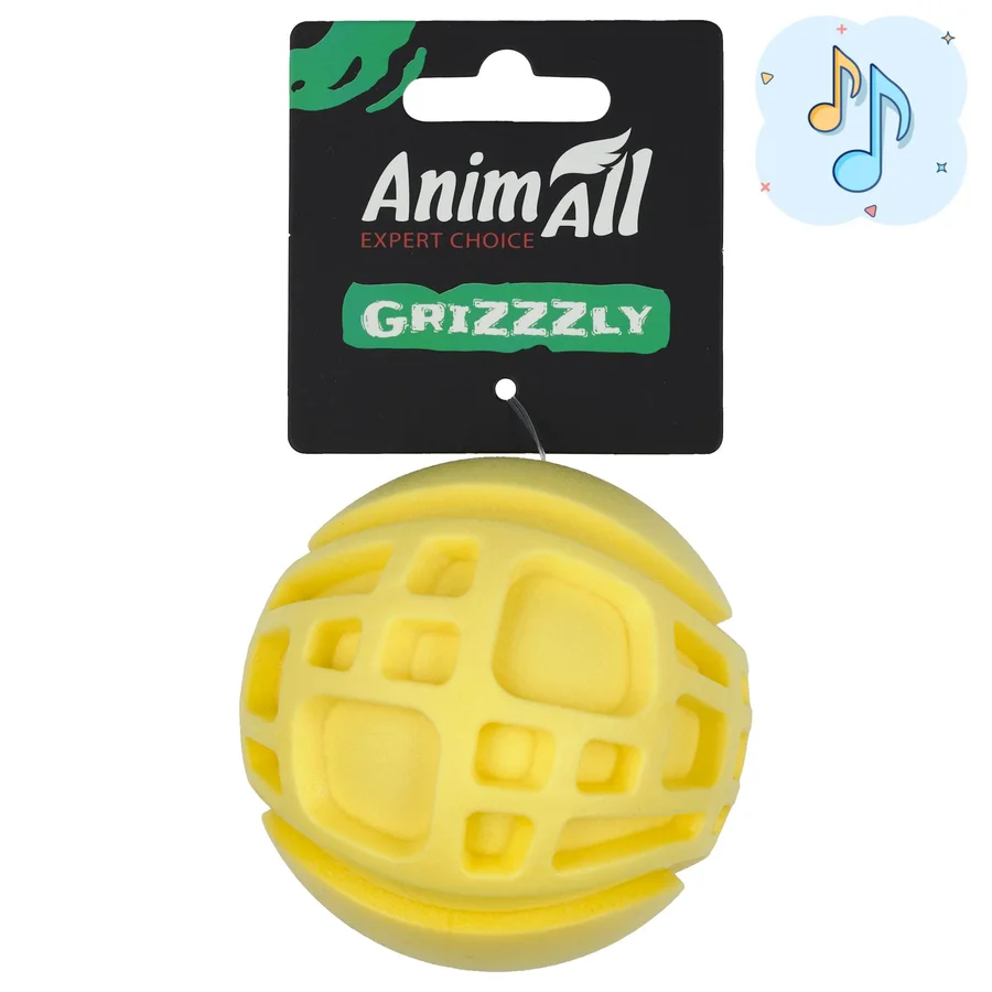 AnimAll Grizzzly Іграшка для собак Кумедний м'яч (8 см), PS 1108
