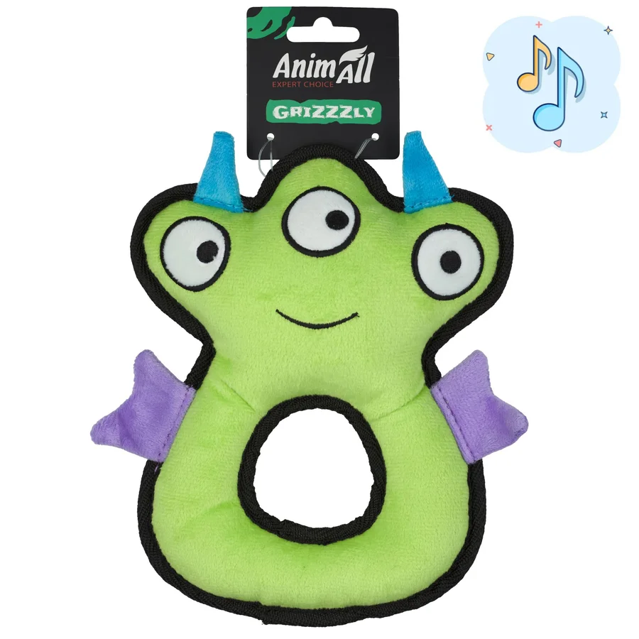 AnimAll Grizzzly Іграшка для собак Циклоп, зеленого кольору (23 х 19 х 5 см), PST12