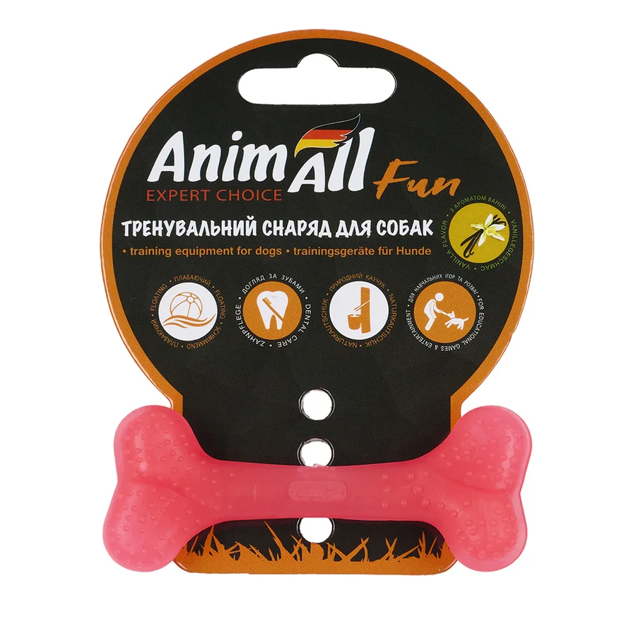 AnimAll Fun кістка 8 см помаранчева
